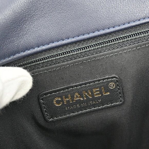 Chanel Blue Lambskin 2way Shoulder Handbag - Picture 7 of 8